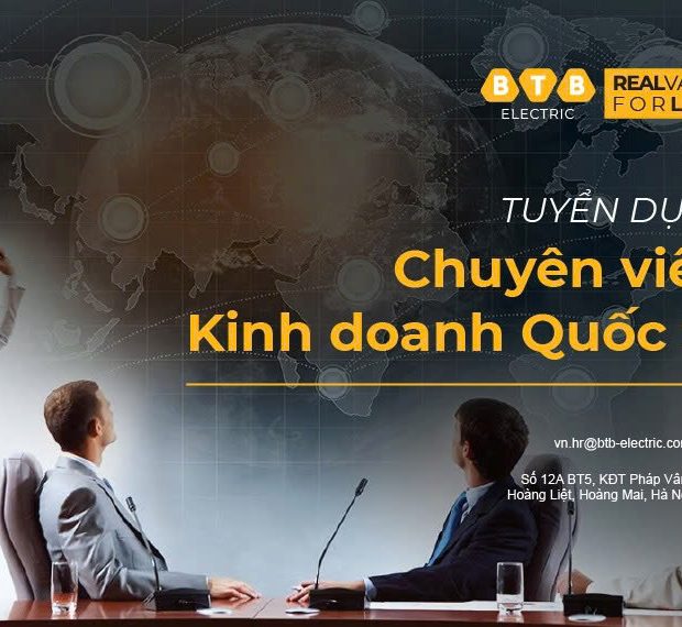 BTB Electric tuyển dụng Chuyên viên kinh doanh quốc tế