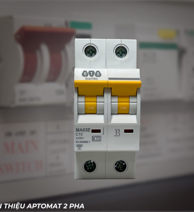 Aptomat 2 pha là gì? Cấu tạo, phân loại và ứng dụng
