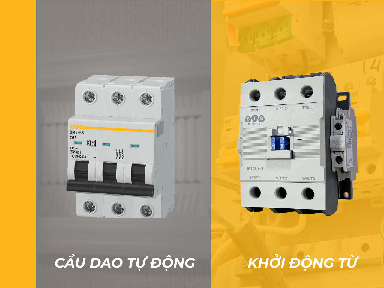 Cầu dao tự động và khởi động từ khác nhau như thế nào?