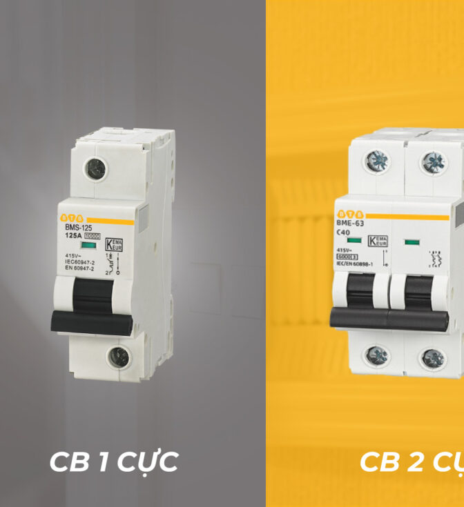 Những điểm khác biệt giữa aptomat 1 cực và 2 cực