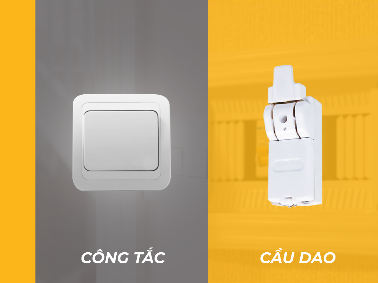 Những điểm khác biệt giữa công tắc và cầu dao