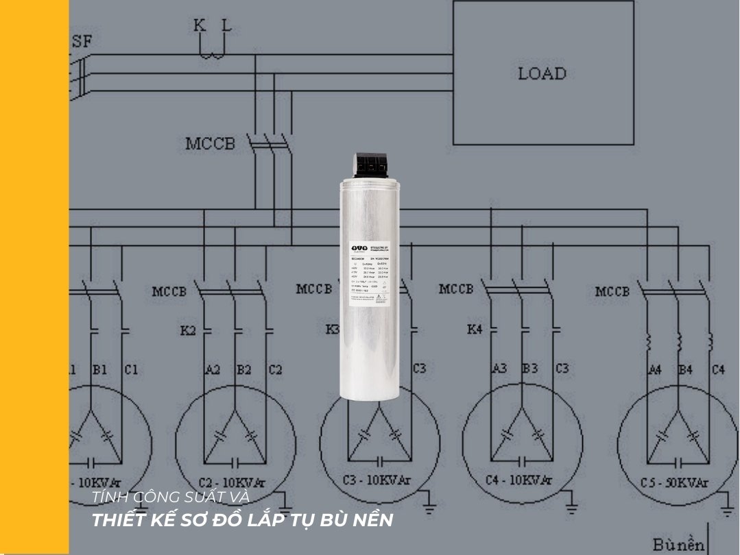 Tính công suất và thiết kế sơ đồ lắp tụ bù nền