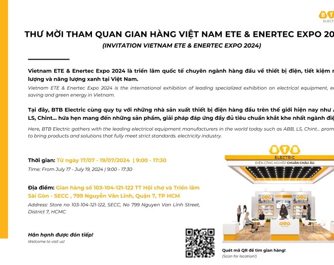 BTB Electric tham gia triển lãm Vietnam ETE & Enertec Expo 2024
