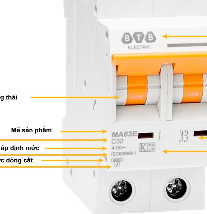 Ý nghĩa các thông số và ký hiệu trên MCB