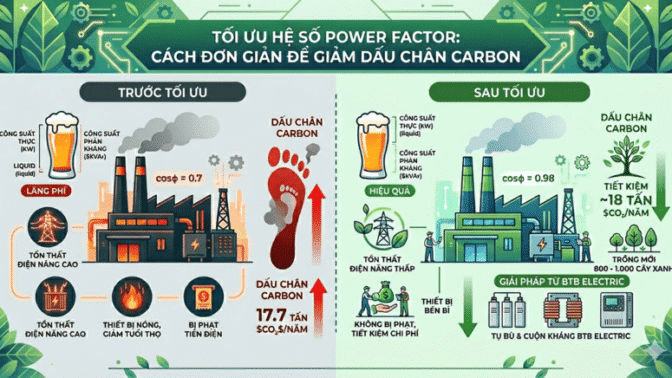 Tối ưu hệ số Power Factor: Cách đơn giản để giảm dấu chân Carbon