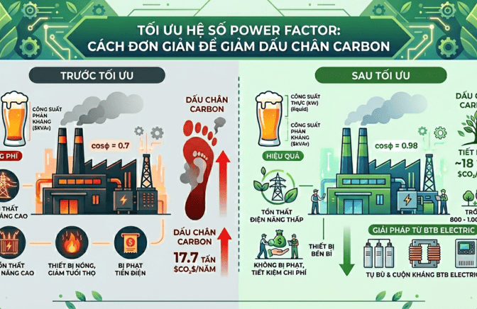 Tối ưu hệ số Power Factor: Cách đơn giản để giảm dấu chân Carbon