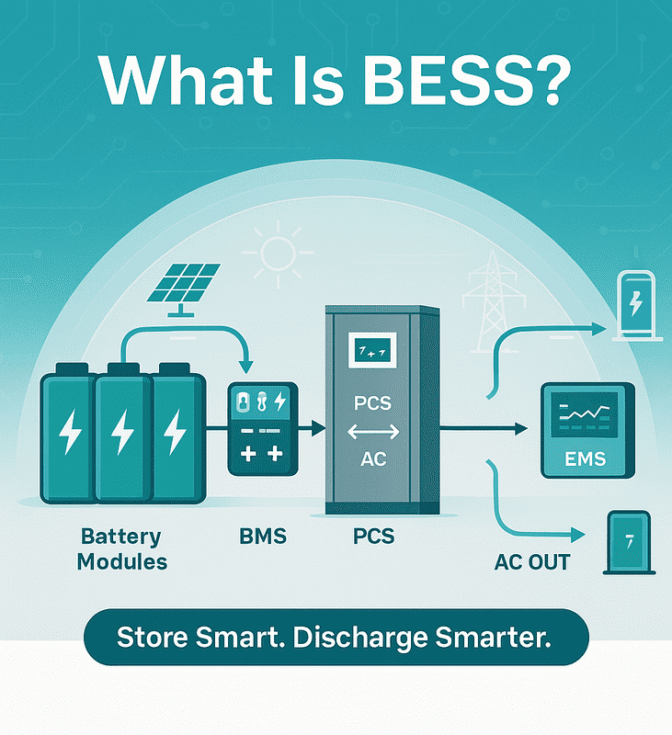 BESS là gì? Nguyên lý vận hành và ứng dụng trong đời sống 