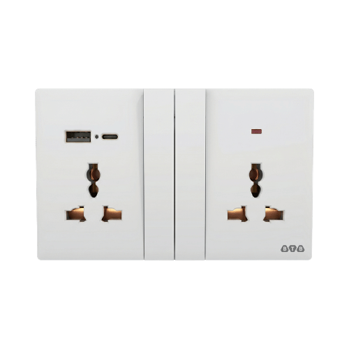 811 Dual switched universal socket